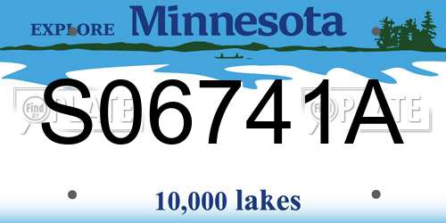 S06741A Minnesota License Plate