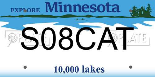 S08CAT Minnesota License Plate