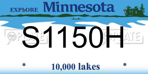 S1150H Minnesota License Plate