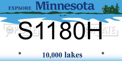 S1180H Minnesota License Plate