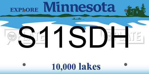 S11SDH Minnesota License Plate