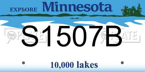 S1507B Minnesota License Plate