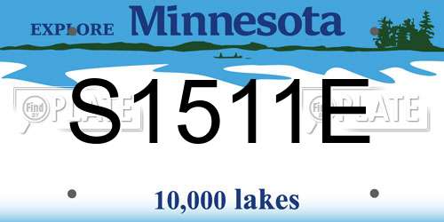 S1511E Minnesota License Plate