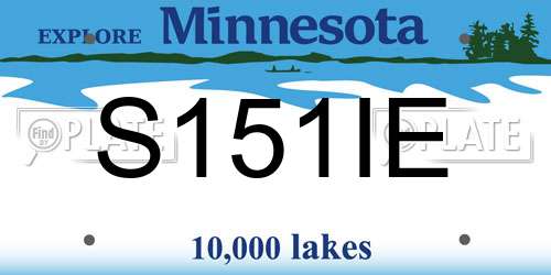 S151IE Minnesota License Plate