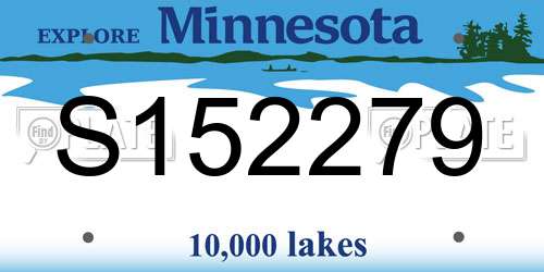 S152279 Minnesota License Plate