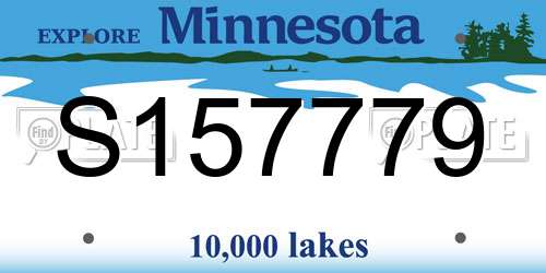 S157779 Minnesota License Plate