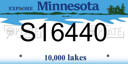 S16440 Minnesota License Plate