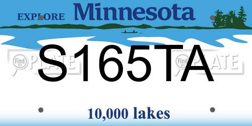 S165TA Minnesota License Plate