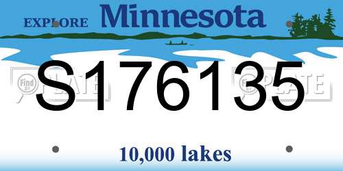 S176135 Minnesota License Plate