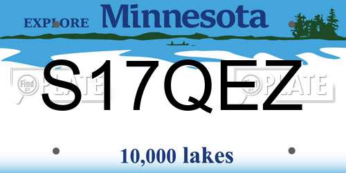 S17QEZ Minnesota License Plate