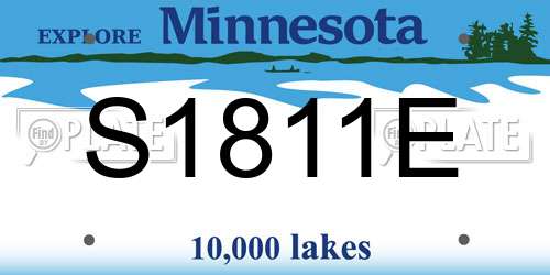 S1811E Minnesota License Plate