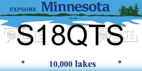S18QTS Minnesota License Plate