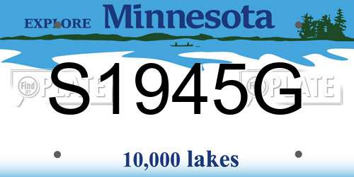 S1945G Minnesota License Plate
