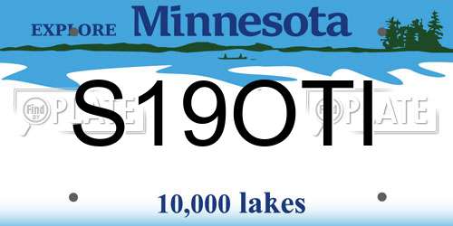 S19OTI Minnesota License Plate