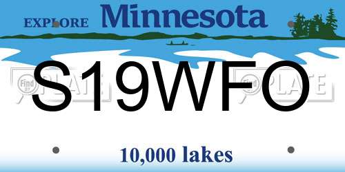 S19WFO Minnesota License Plate