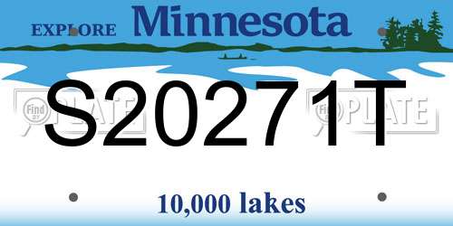 S20271T Minnesota License Plate