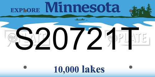 S20721T Minnesota License Plate