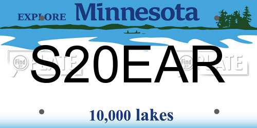 S20EAR Minnesota License Plate