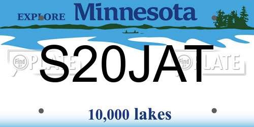 S20JAT Minnesota License Plate