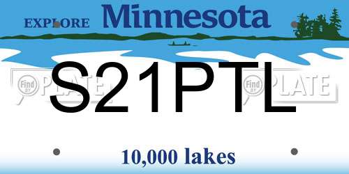 S21PTL Minnesota License Plate