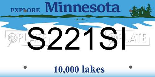 S221SI Minnesota License Plate