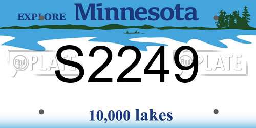 S2249 Minnesota License Plate