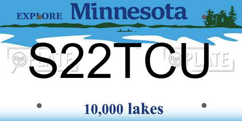 S22TCU Minnesota License Plate
