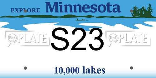 S23 Minnesota License Plate