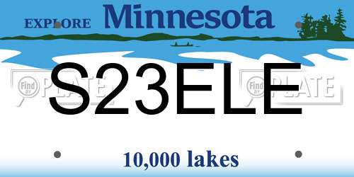S23ELE Minnesota License Plate