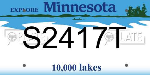 S2417T Minnesota License Plate