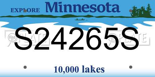 S24265S Minnesota License Plate