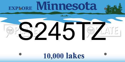 S245TZ Minnesota License Plate