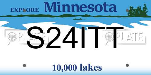 S24ITT Minnesota License Plate