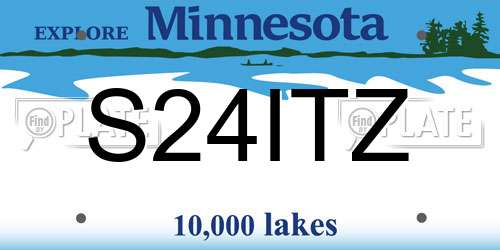 S24ITZ Minnesota License Plate