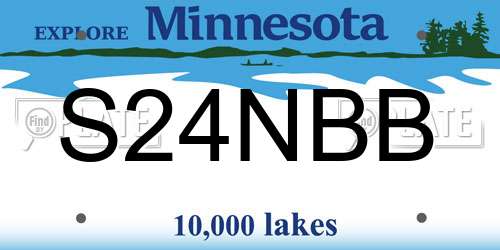 S24NBB Minnesota License Plate
