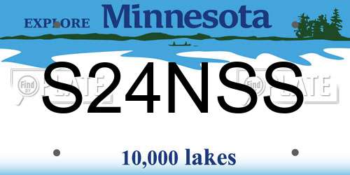 S24NSS Minnesota License Plate