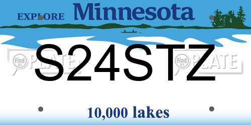 S24STZ Minnesota License Plate
