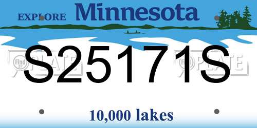 S25171S Minnesota License Plate