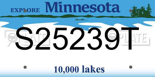 S25239T Minnesota License Plate