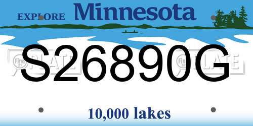 S26890G Minnesota License Plate
