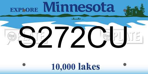 S272CU Minnesota License Plate