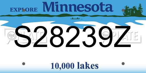S28239Z Minnesota License Plate