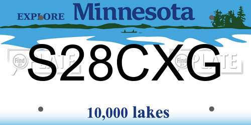 S28CXG Minnesota License Plate