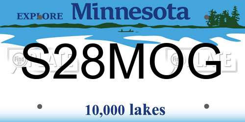 S28MOG Minnesota License Plate