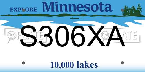 S306XA Minnesota License Plate