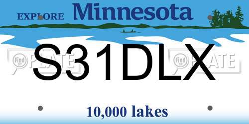 S31DLX Minnesota License Plate