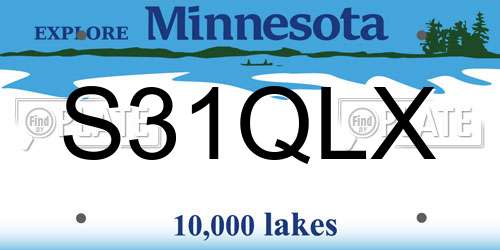 S31QLX Minnesota License Plate