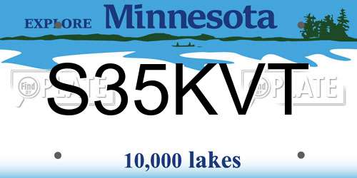 S35KVT Minnesota License Plate
