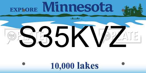 S35KVZ Minnesota License Plate