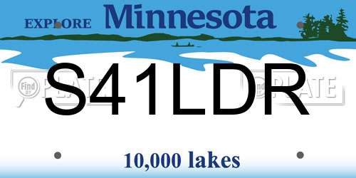 S41LDR Minnesota License Plate